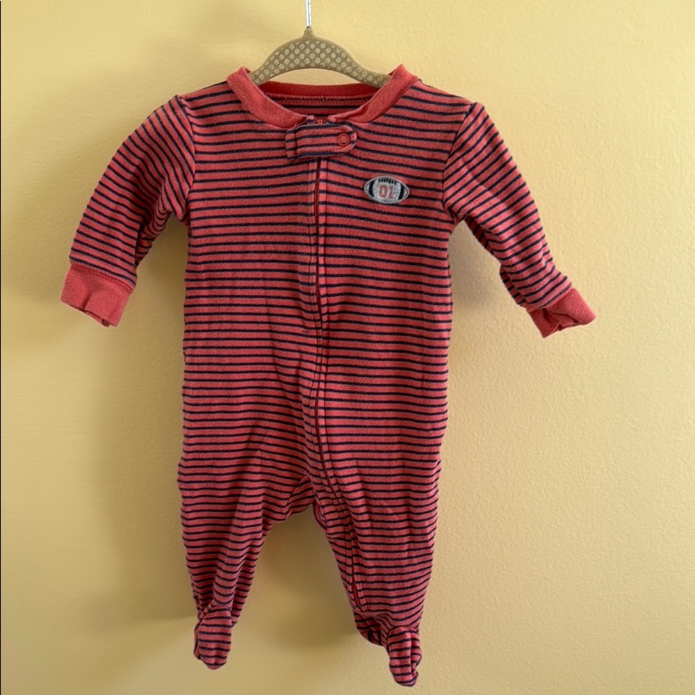 Striped Red and Blue Football One Piece